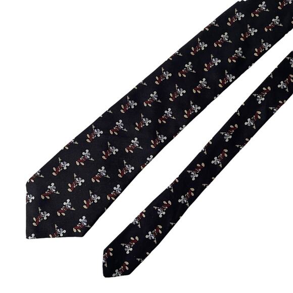 Mickey Mouse Tie by Cervantes Mickey Mouse All Over Vintage 1970s Brown EUC - Picture 8 of 8